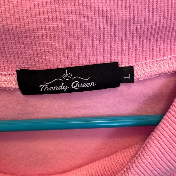 Trendy Queen Pink Turtleneck Sweatshirt. Never worn. - Picture 2 of 2